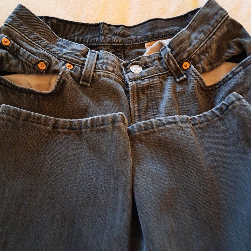 Vintage 90s Levi's 501 Jeans Button Fly Cotton 5 Pocket Style High Rise Black - Picture 8 of 10